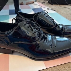 Men's Black Patent Leather Dress Shoes